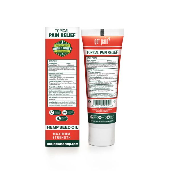 Uncle Buds Hemp Topical Pain Relief Cream